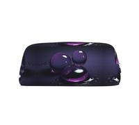 QMKFWT Water Droplets print Pencil Bag waterproof Zipper Pencil Case Leather Pen Box Cosmetic Bag For Office Pencil
