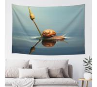 QMKFWT Water Snail Tapestry Aesthetic Wall Hanging Tapestries 60'' x 40'' Boho Tapestries Vertical Wall Art Decorative Funny Vintage Poster Flag Tapestry for Bedroom Living Room Decor