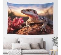 QMKFWT White Lizard Tapestry Aesthetic Wall Hanging Tapestries 60'' x 40'' Boho Tapestries Vertical Wall Art Decorative Funny Vintage Poster Flag Tapestry for Bedroom Living Room Decor