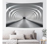 QMKFWT White Subway Tunnel Tapestry Aesthetic Wall Hanging Tapestries 60'' x 40'' Boho Tapestries Vertical Wall Art Decorative Funny Vintage Poster Flag Tapestry for Bedroom Living Room Decor
