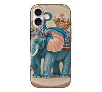 QMKFWT with Embroidered Elephant Phone Case for Phone 17, TPU Anti-Yellowing Scratch Resistant, Slim Shockproof Cover with Precise Cutouts, Supports Wireless Charging Phone Case for Phone 17