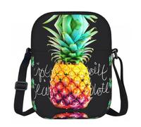QMKFWT Women Cell Phone Purse Small Crossbody Bags Zipper Sling Purses Travel Shoulder Handbag Colorful Fruit Pineapple Messenger Bag