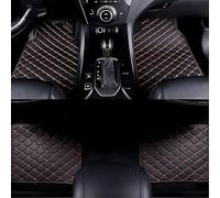 QmlGuo Leather Car Floor Mats for Toyota Alphard Ⅱ 2008 2009 2010 2011, All Weather Front Rear Row Auto Carpet Waterproof Protection Interior Accessories, Black Red