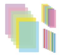 QMLING Coloured Overlays for Reading Dyslexia: 18 PCS Dyslexia Overlays, 3 Sizes of Dyslexia Aids, Highlight Reading Ruler for Reducing Visual Stress Children Students