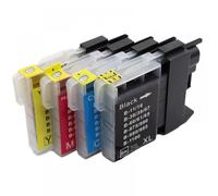 QMLQRGKF 1/4/8/12PCS LC38 LC39 LC61 LC65 LC980 LC985 LC990 LC1100 Ink Cartridge for DCP-J125 185C 195C J315W DCP-145C 185C 385C 535 Printer(1 SET(4PC))