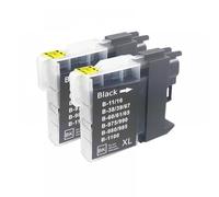 QMLQRGKF 1/4/8/12PCS LC38 LC39 LC61 LC65 LC980 LC985 LC990 LC1100 Ink Cartridge for DCP-J125 185C 195C J315W DCP-145C 185C 385C 535 Printer(K 2PC)