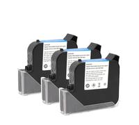 QMLQRGKF 2588 2588+ JS12 JS12+ Printer Ink Cartridge Compatible With Handheld Inkjet Printers 12. 7mm Print Height Quick Drying Universal Ink(25.4mm Black-3pcs)