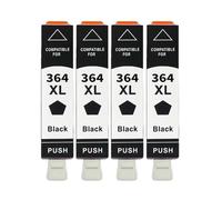 QMLQRGKF 364XL 364 XL Ink Cartridge Works With 364 Compatible For Photosmart 5520 5524 6510 6520 7510 B109 B110 B209 B210 C309 C310 C410 Printers(4PCS BLACK)