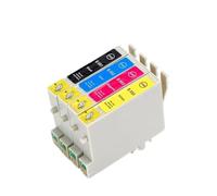 QMLQRGKF 4 Pack Compatible Ink Cartridges T0551 T0552 T0553 T0554 For Inkjet Printers RX420 RX425 RX520 R240 R245