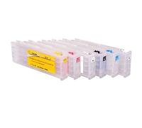 QMLQRGKF 6 Color Set T7251 T7251 T7254 T725A Refillable Ink Cartridge With Chip Compatible With F2000 F2100 F2130 F2150 F2160 Printers
