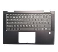 QMLQRGKF C740-14 C740-14IML Spanish SP Laptop Keyboard With Palmrest Upper Case No Touchpad(BLACK WITH BACKLIT)