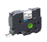 QMLQRGKF Clear Label Tape With Black Text Compatible With STe-141 STe-151 STe-161 Stencil Printers(24mm)