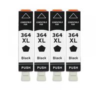 QMLQRGKF Compatible 364XL Ink Cartridge For Photosmart 5510 5515 5520 7520 B109a 6510 Deskjet 3070A 7510 Printers(4PCS Black)