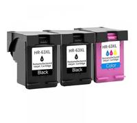 QMLQRGKF Compatible 63XL Ink Cartridge Compatible With OfficeJet Series 3830 3831 3832 3833 3834 4650 4652 4654 4655 5220 5230 Printers(2Black 1Color)