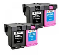 QMLQRGKF Compatible Ink Cartridge 901XL Compatible With Officejet 4500 Series Printers Including J4580 J4550 J4540 J4680 J4524 J4535 J4585(2Black 2Color)