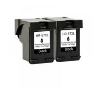 QMLQRGKF Compatible Ink Cartridge Compatible With 67 And 67 XL Compatible With Deskjet 2723 2752 1225 6020 6052 6055 6420 6452 4152 4140 4155 Printers(2 Black)