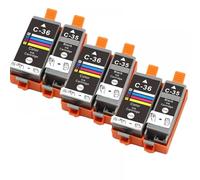 QMLQRGKF Compatible Ink Cartridge Compatible With IP100 IP100B Mini260 Mini320 Printer PGI35 CLI36(3SET)