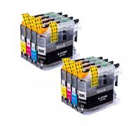 QMLQRGKF Compatible Ink Cartridge LC223 LC221 For DCP-J562DW J4120DW MFC-J480DW J680DW J880DW J4420DW J4620DW J5320DW(2 SET 8PCS)