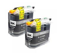 QMLQRGKF Compatible Ink Cartridge LC223 LC221 For DCP-J562DW J4120DW MFC-J480DW J680DW J880DW J4420DW J4620DW J5320DW(Black 2PCS)