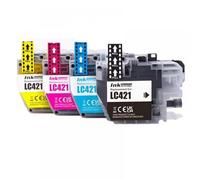 QMLQRGKF Compatible Ink Cartridge LC421 Compatible With Printers DCPJ1050DW MFCJ1010DW DCPJ1140DW(1SET)