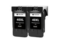 QMLQRGKF Compatible Ink Cartridge PG40 CL41 Replacement For MP140 MP150 MP160 MP180 MP190 MP210 MP220 MP450 MP470 Printers Ink Cartridge PG40 CL41(2PCS Black)