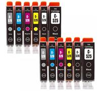 QMLQRGKF Compatible Ink Cartridge PGI525 CLI526 Compatible With Use With IX6550 MG5150 MG5250 MG5350 MX885(2SET)