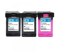 QMLQRGKF Compatible Ink Cartridge Replacement Compatible With 303 XL Photo 6220 6230 7120 Series Inkjet Printers(2Black 1Color)