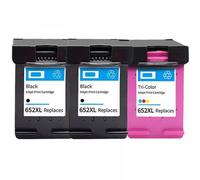 QMLQRGKF Compatible Ink Cartridge Replacement Compatible With 652XL Compatible With Inkjet Printers Deskjet 1115 1118 2135 2136 2138 3635 3636 3835 4535(2Black 1Color)