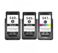 QMLQRGKF Compatible Ink Cartridge Replacement Compatible With PG540 CL541 XL MX375 MX395 MG3150 MG3250 MG3550 MG4250 Printers(2Black 1Color)