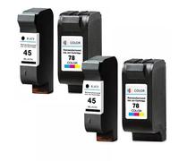 QMLQRGKF Compatible Ink Cartridges Compatible With 45 And 78 Compatible With Deskjet 1220C 3820 3822 6122 6127 930C 932C 940C 950C Printers(2Set)