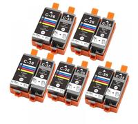 QMLQRGKF Compatible Ink Cartridges Compatible With IP100 IP110 TR150 Printer PGI-35 CLI-36(5SET)