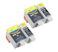 QMLQRGKF Compatible Ink Cartridges KD30 For Office 2150 2170 HERO 2. 2 3. 1 4. 2 5. 1 ESP C310 C110 C315 1. 2 3. 2 3. 2S Inkjet Printers(2 SETS(4 PCS))