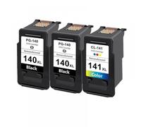 QMLQRGKF Compatible Ink Cartridges PG140 CL141 PG140XL CL141XL For MG4110 MG4140 MG4210 MX371 MX391 MX434 MX451 M521 Printers(2Black 1Color)