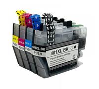 QMLQRGKF Compatible LC401 XL Ink Cartridge For J1010DW J1012DW J1170DW J5340DW J5345DW Printers(1 SET(4PC))