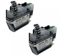 QMLQRGKF Compatible LC401 XL Ink Cartridge For J1010DW J1012DW J1170DW J5340DW J5345DW Printers(BK 2PC)