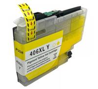 QMLQRGKF Compatible LC406 LC406XL Ink Cartridge For MFC Series Printers J4335DW J4345DW J4535DW J5855DW J5955DW J6555DW J6955DW Refillable: NO(LC406XL Y)