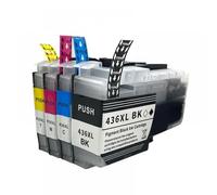 QMLQRGKF Compatible LC436 LC436XL Ink Cartridge For MFC J4340DW J4440DW J4540DW J5855DW J5955DW J6555DW J6955DW J6957DW(1SET(KCMY))