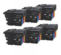 QMLQRGKF Compatible LC985 LC980 LC1100 Ink Cartridges For DCP-J140W 145C 165C 195C 197C 385C 390CN MFC-J265W J410 J415W J220 Printers(6Set)