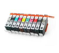QMLQRGKF Compatible PGI72 Ink Cartridge Set For Pro10 Pro10s Printers 72 PGI72 BK MBK GY C M Y PC PM R CO Inkjet Printer Cartridges(1SET)