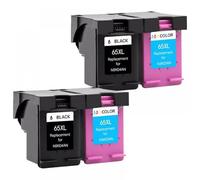 QMLQRGKF Compatible with 65 5010 5020 5030 5032 5052 5055 2625 2628 2630 2632 2633 Printer 65XL Ink Cartridge(2Black 2Color)