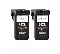 QMLQRGKF Compatible With 74 75 CB335WN CB337WN Photosmart C4200 C4280 C4345 C4380 C4385 C4480 C4580 Compatible With HP74 Compatible Ink Cartridges(2 Black)