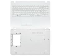 QMLQRGKF Laptop Keyboard With Palmrest Upper And Bottom Case Compatible With NP300E5K NP300E5L NP3500EM 300E5L 3500EL(US AND D)