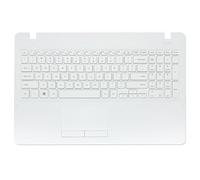 QMLQRGKF Laptop Keyboard With Palmrest Upper And Bottom Case Compatible With NP300E5K NP300E5L NP3500EM 300E5L 3500EL(US WITH PALMREST)