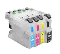 QMLQRGKF Refillable Ink Cartridge Compatible With DCP-J562DW MFC-J480DW MFC-J680DW MFC-J880DW J480DW J880DW J485 Printers Works With ARC Chip(Australia LC233)