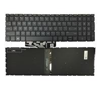 QMLQRGKF Replacement Keyboard For 15-EG 15-EH TPN-Q246 TPN-Q245 In Black And Silver(BLACK WITH BACKLIT)