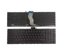 QMLQRGKF Spanish/Latin Laptop Keyboard Compatible With X360 M6-AQ M6-AE M6-P M6-W M6-AR M7-N M7-U TPN-C123 TPN-C122 TPN-Q159 TPN-Q162(RED SP BACKLIT)