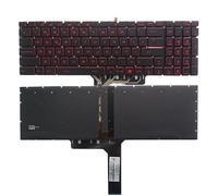 QMLQRGKF UK Spanish Keyboard Compatible With Models MS-16H2 MS-16H4 MS-16H5 MS-16H7 MS-16H8 MS-16L1 MS-16L2 MS-1771 MS-1772 MS-1773 MS-1775(SP RED BACKLIT)