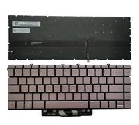 QMLQRGKF US Compatible Laptop Keyboard For Models TPN-I137 L96526-001 14-DW 14-DW0052TU 14-DW1032TU DW0044TU 14-DV 14-dv0003TX TPN-Q244(PINK WITH BACKLIT)