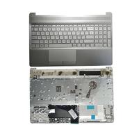 QMLQRGKF US UK Keyboard For 15-DW 15s-DU 15s-DY TPN-C139 250 G8 With Silver Palmrest Upper Cover Without Backlight Compatibility(SILVER UK)
