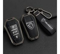QMMMNH Car Key Cover,for Peugeot 3008 II SUV / 3008 I P84 T8 2009-2016 2017-2023 2024,Smart key Box keychain Key Shell,Key Holder bag protection Accessories,D